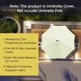 thumbnail image 6 of Joqmia 9ft Thickened PU waterproof Patio Umbrella Replacement Canopy Market Umbrella Top Outdoor Umbrella Canopy for 6 Ribs(only Canopy) Poloere, Outdoor, Yard Umbrella(Beige), 6 of 9