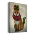 thumbnail image 3 of Christmas Holly and Ivy Fox- Gallery Wrapped Canvas, 3 of 9