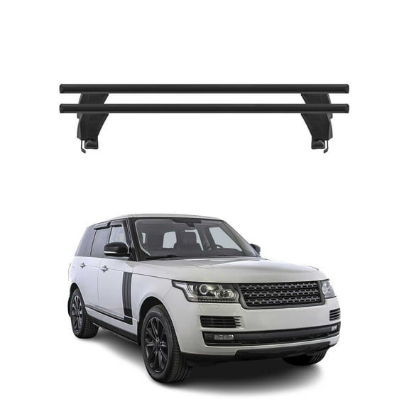 OMAC Top Roof Racks Cross Bars fits Land Rover Range Rover 2013-2021 2 Pcs Black Anti-Theft for Travel Kayak Canoe Surf Ski Snowboard Camping