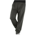 thumbnail image 2 of WREESH Men's Athletic-Fit Casual Stretch Pants Elastic-Waisted Solid Color Pocket Hoodie Pants Loose Tracksuit Pants Dark Gray, 2 of 6