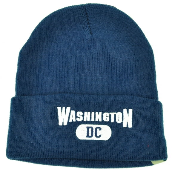 Washington DC Virginia Cuffed Navy Blue USA Capital Knit Beanie City Kirk Wood