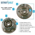 thumbnail image 2 of Detroit Axle - Front Wheel Bearing Hub for 2009-2020 Dodge Journey Replacement 2009 2010 2011 2012 2013 2014 2015 2016 2017 2018 2019 2020 Wheel Bearing and Hub Assembly, 2 of 7