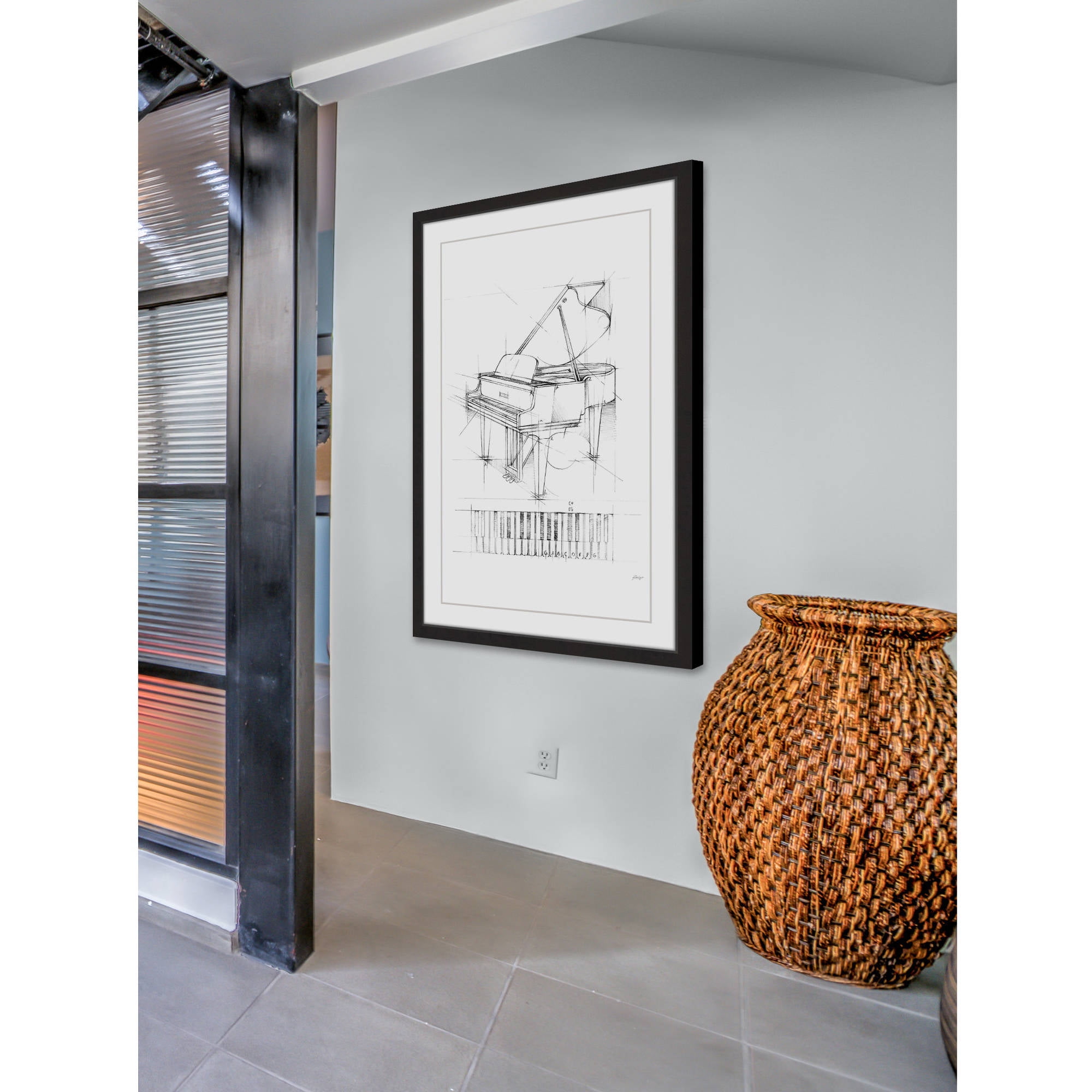 Marmont Hill "Piano Sketch I" Framed Painting Print