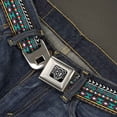 thumbnail image 2 of BD Wings Logo Brushed CLOSE-UP Black Silver Seatbelt Belt - Geometric5 Gray Seatbelt Belt Standard, 2 of 9