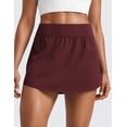 thumbnail image 2 of CRZ YOGA High Waisted Side Slit Tennis Skirts for Women A Line Running Athletic Skort with Inner Pockets, 2 of 3