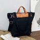 thumbnail image 5 of Bolso de lona unisex Bolso de hombro de viaje con cremallera Bolso de compras al aire libre de gran capacidad, 5 of 8