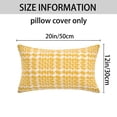 thumbnail image 6 of Unique Bargains Pack of 2 Decorative Throw Pillow Covers 20" x 12" Yellow, 6 of 6