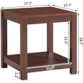thumbnail image 4 of Side Table Modern Night Stand with 2-Tier Storage Shelf, Living Room Small Coffee Table, Rustic Wood Side End Table for Living Room Bedroom (Brown), 4 of 6