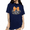 Navy Blue, variant on UNISHE Bow Pumpkin Halloween Graphic Tee Short Sleeve Crewneck Casual T-Shirt