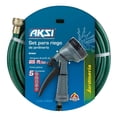 thumbnail image 1 of Manguera Aksi Kit con pistola de riego de 5 funciones 20 mts verde, 1 of 3