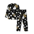 thumbnail image 2 of Bingfone Men'S Pajama Set 2 Piece Loungewear Pjs, Long Sleeve With Pajama Pants-Honey Bees At Night, 2 of 9