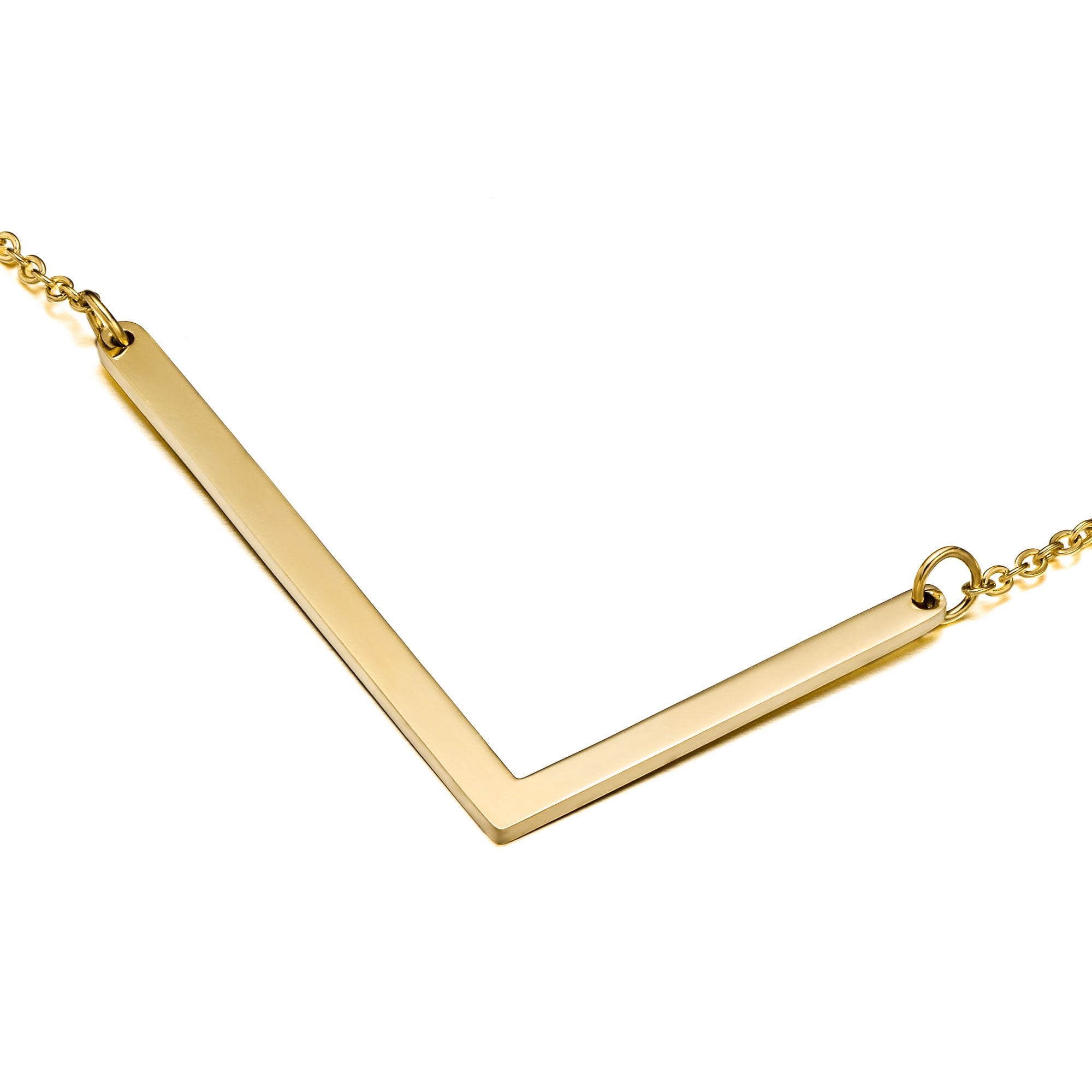 9ct gold sideways initial necklace Clearance