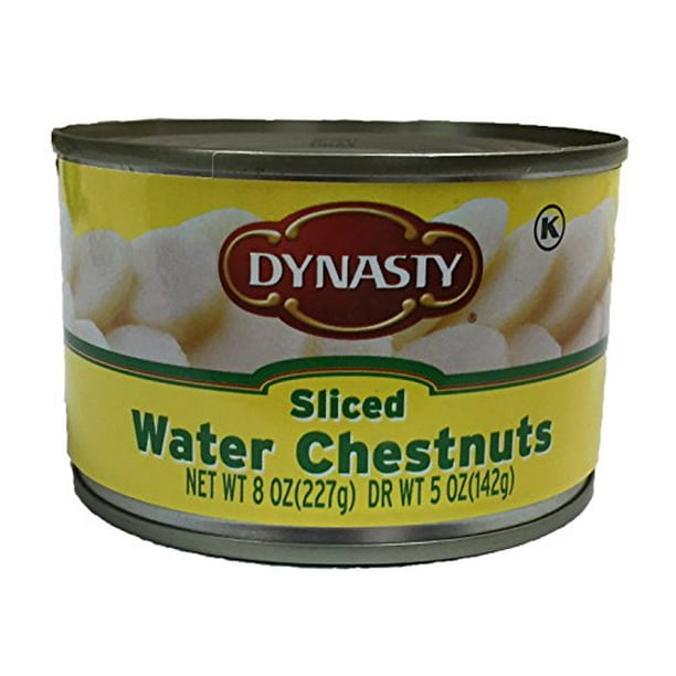 (6 Pack) Dynasty Kosher Canned Water Chestnuts 8Oz Per Can (Sliced, 4