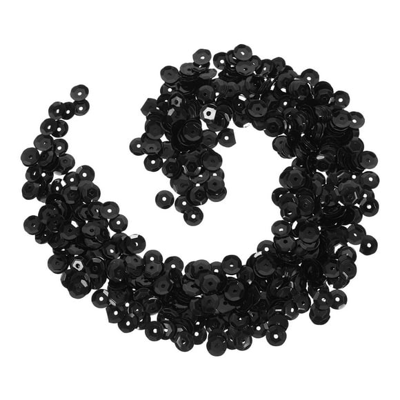 BEADCEST Sequin Crafts Sequins Paint Spangle Flat Round Sequins Crafts Bedazzle Glitter Bundles Black