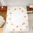 thumbnail image 5 of Homewish Kawaii Love Heart Queen Sheet Sets for Girl, Girly Pink Cartoon Flat Sheet, Cute Princess Style Queen Fitted Sheet, Lightweight Room Decor, 4pcs, 5 of 7