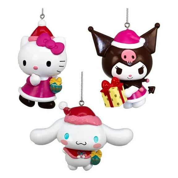 New Hello Kitty Christmas Ornaments Kuromi Cinnamoroll & Hello Kitty, 3 Assorted