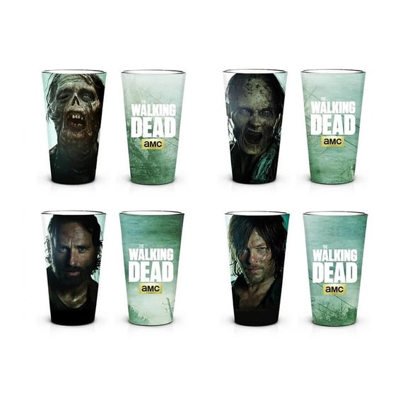The Walking Dead New Asset Set of 4 Pint Glass