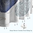 thumbnail image 6 of Blue Boho Abstract and Plant Pattern Shower Curtain 72"x72" ,Bathroom Decorative Shower Curtains Set with 12 Hooks,Modern Waterproof Washable Shower Curtain, 6 of 6