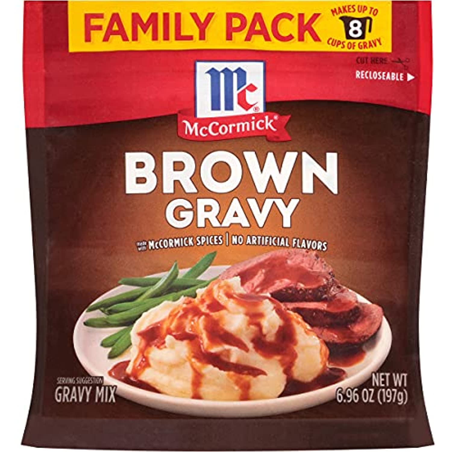 Mccormick Family Pack Brown Gravy Mix, 6.96 Oz