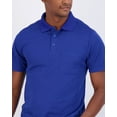 thumbnail image 3 of Real Essentials 3 Pack: Mens Short Sleeve Dry-Fit Collared Polo Shirt With Pocket - Active Casual (Available Big & Tall), 3 of 6