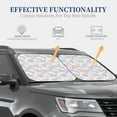 thumbnail image 3 of Kdxio Orchids Flowers Print 2-Piece Sun Shade Front Windshield - Foldable Car Front Window Sunshades for Most Sedans SUV Truck, 3 of 6