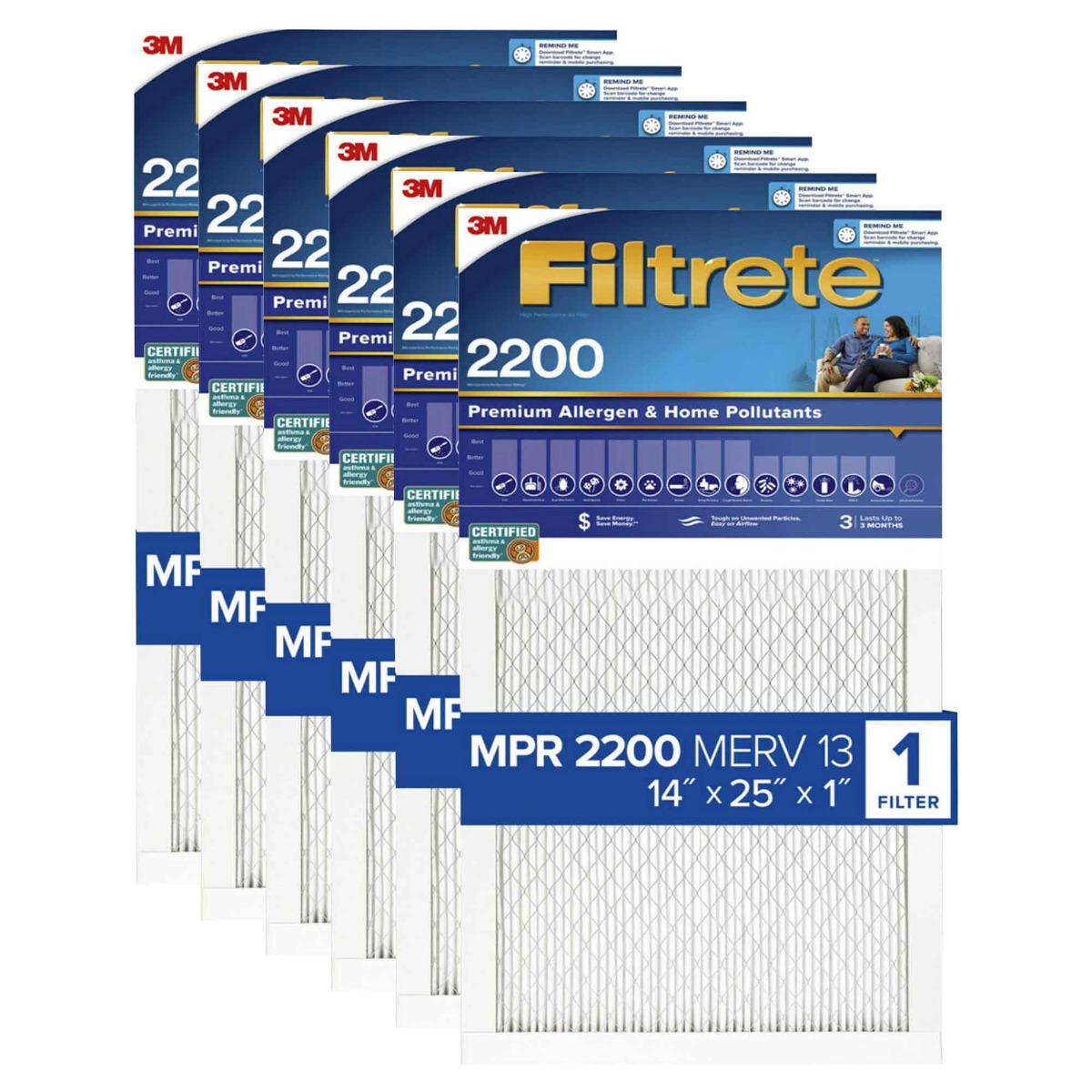 14x25x1 3M Filtrete Elite Allergen Filter (6Pack)