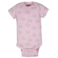 Gerber Baby Girl Organic Short Sleeve Onesies Bodysuits, 5Pack