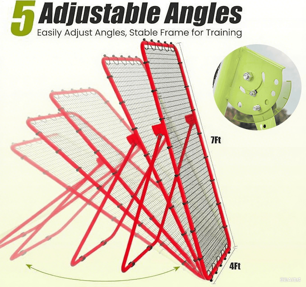 Hemousy Portable Volleyball Practice Net 7x4Ft, High-Density PE Rebounder Net with Non-Slip Feet for Indoor Outdoor