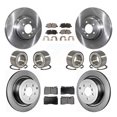 thumbnail image 1 of Transit Auto Front Rear Wheel Bearings Disc Brake Rotors and Semi-Metallic Pads Kit (10Pc) for Car 2006-2009 Land Rover Range Supercharged - Left Right Side (Driver Passenger) KBB-106472, 1 of 11