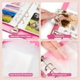 thumbnail image 3 of UniMall  A5 Kpop Photocard Binder, PU Leather 6-Ring Album with Magnetic Closure, Includes 30 Pack 4-Pocket Pages for 240 Cards, Card Holder for Trading and Collectible Cards (Rose), 3 of 16