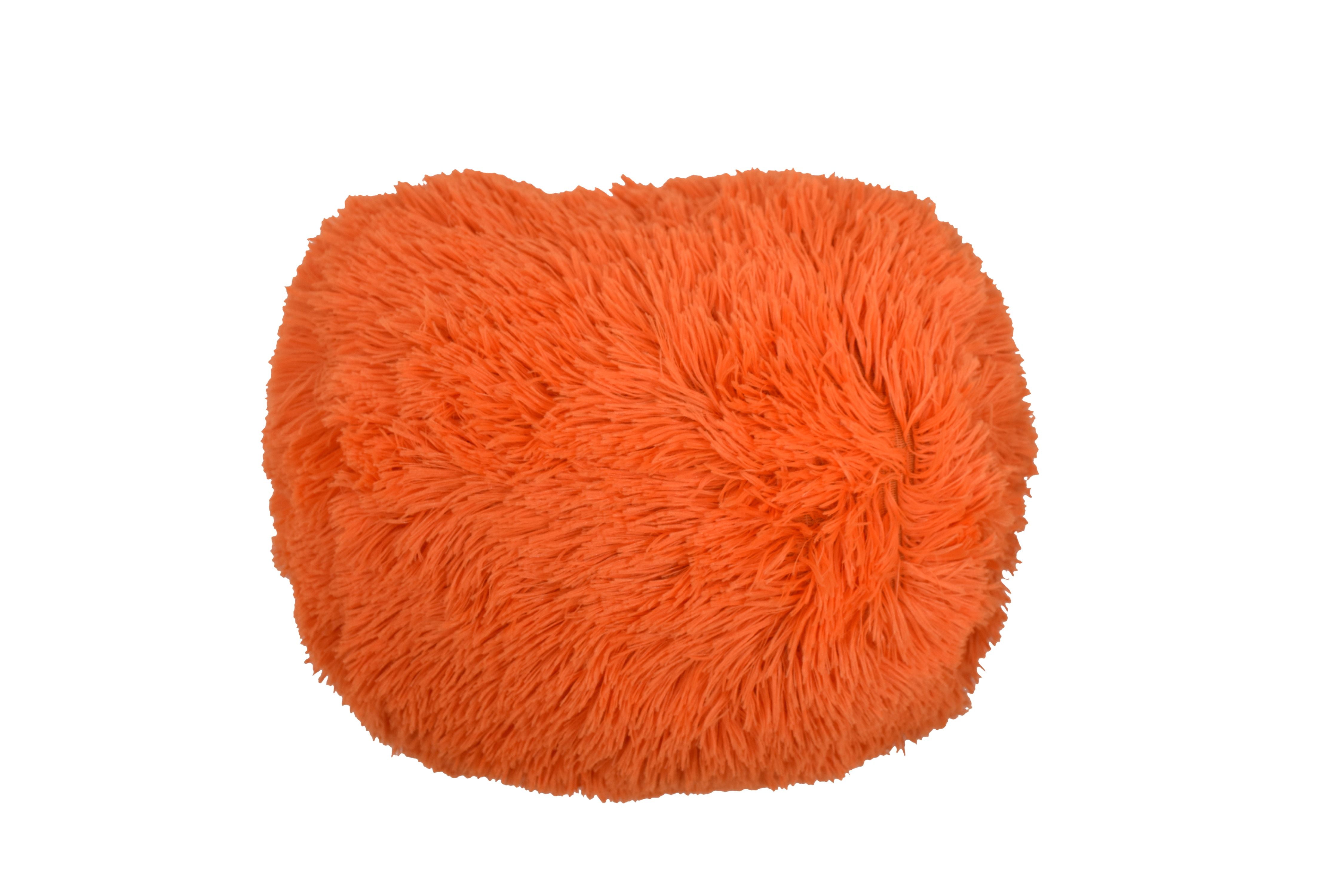 Mainstays Fluffy Shag Decorative Pillow, Orange - Walmart.com - Walmart.com
