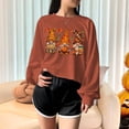 thumbnail image 2 of Halloween Sweatshirt for Women Hooded Sweatshirt for Women Long Sleeve Pullover with Witch Pattern for Seasonal and Wear and Cozy Comfort Orange M, 2 of 4