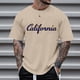 thumbnail image 2 of Camiseta de cuello redondo con estampado floral para hombre: manga corta, poliéster transpirable, diseño moderno, tallas S-XXXXXL para ropa informal de verano, 2 of 4