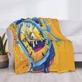 thumbnail image 3 of Rateoe Funny Alarm Clock Illustration Pattern Flannel Throw Blanket, Ultra-soft Blanket for Bed, Couch, Car, Hypoallergenic Anti-pilling blanket-80"x60"(Horizontal), 3 of 6