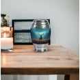 thumbnail image 7 of JAGASY Deer Urn for Mom & Dad - Sky Blue Small Urns for Human Ashes Keepsake - Forest Trees Decorative Urn for Ashes Adult Male - Cremation Urns for Mother - (3 Inch), 7 of 7