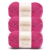 Caron® Simply Me Merino™ #3 DK (Light) Blend Yarn, Shocking Pink 3.5oz/100g 215 Yards (3 Pack)