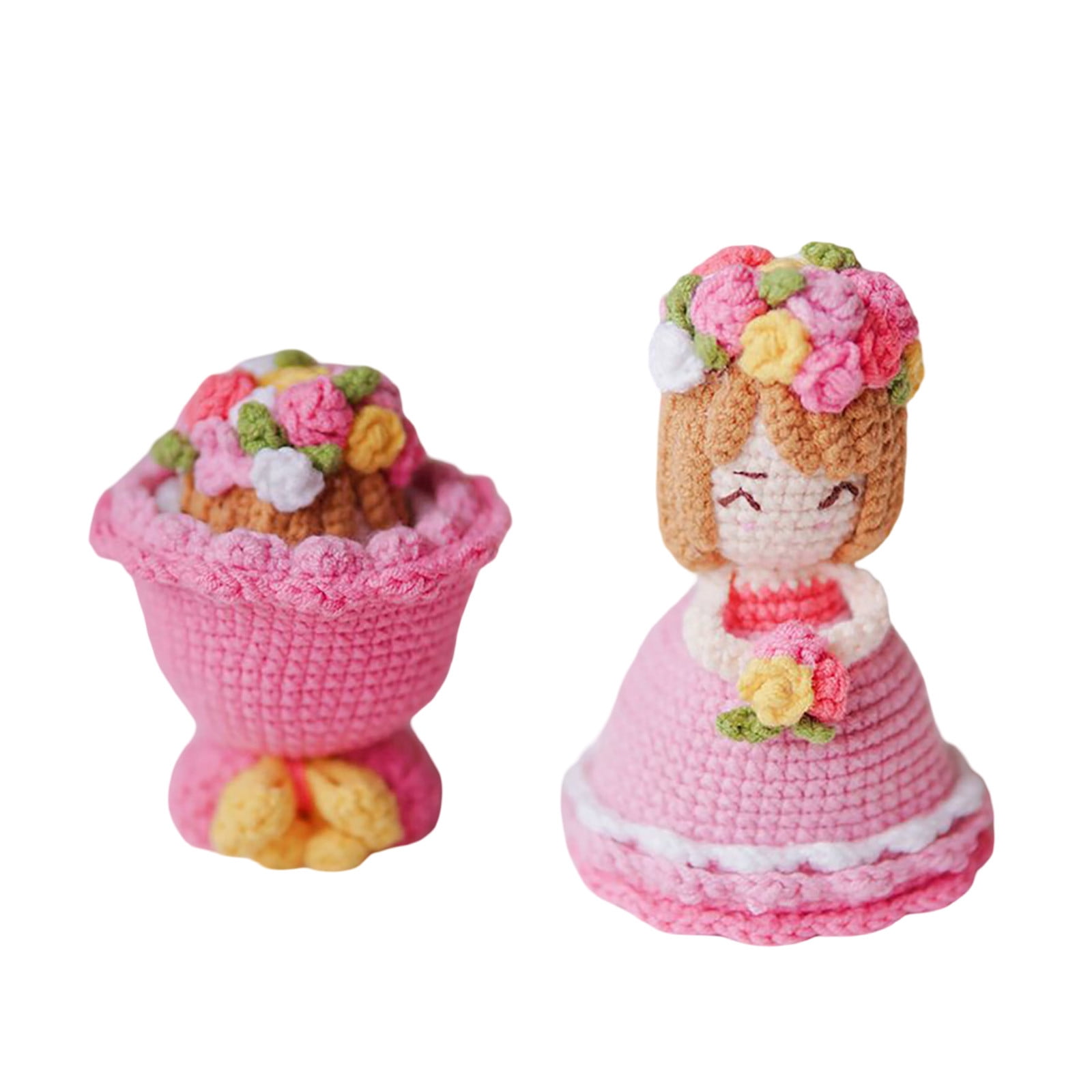 Bouquet De Fleurs Réversibles Et Modèle Au Crochet De Mariage Amigurumi De La Mariée (version Mini