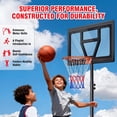thumbnail image 3 of Toremore 29" Portable Basketball Hoop Outdoor, 3-7 FT Height Adjustable Basketball Goal System with Shatterproof Backboard for Kids/Teens in Backyard/Driveway/Indoor, 3 of 9