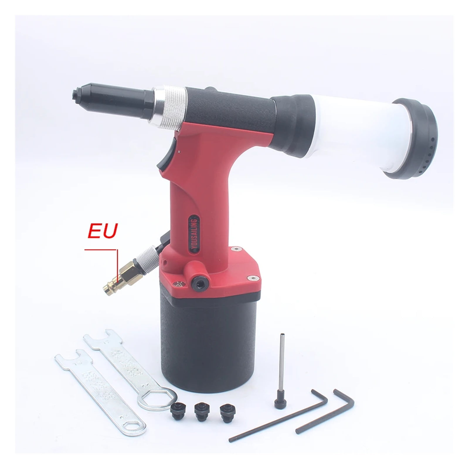 S30 Pneumatic Blind Riveter Air Rivet Guns Industrial Level Vacuum 2.4-4.8mm Red Color
