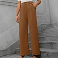 thumbnail image 2 of Bixock Women Fall and Winter Clothes,Women Casual Pants,Women's Casual and Comfortable Commuting High Waisted Wide Leg Pants Loose Straight Leg Trousers, 2 of 5
