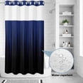 thumbnail image 2 of No Hook Shower Curtain, Navy Blue Black Ombre Shower Curtains for Bathroom with See Through Top Window, Modern Abstract Striped Gradient Waterproof & Washable Bath Curtain Small Stall 36"x78", 2 of 9