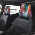 thumbnail image 4 of 2 PCS Car Headrest Cover, Colorful Abstract Waves Soft Car Seat Head Rest Cover Protector Interior Car Accessories Seat Covers for Cars Truck Auto Only Covers, 4 of 8