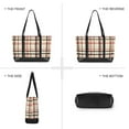 thumbnail image 6 of FORMRS Laptop Tote Bag for Women with 15.6" Computer Compartments Handbag, Black Tartan, 6 of 7