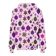thumbnail image 4 of Puntoco Chaqueta Con Capucha Y Manga Larga Con Cremallera Y Estampado Navideño Informal Para Mujer, 4 of 6