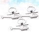 thumbnail image 2 of 1 juego de 3 piezas de llavero con forma de helicóptero, llavero creativo, llavero significativo, regalos, adorno colgante, adorno para bolsa, llave del coche (color acero), 2 of 6