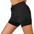 thumbnail image 4 of Hiauspor Athletic Running Shorts for Women Quick Dry with Pocket Gym Yoga Workout Black S, 4 of 7