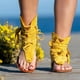 thumbnail image 2 of Amzcrzy Zapatos de mujer,Zapatos de mujer,Zapatillas de mujer, Chanclas retro para mujer y niña, sandalias con borlas bohemias, zapatos de playa romanos, botas Sandalias Mujer Zapatillas De Casa, 2 of 6