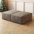 thumbnail image 6 of Sailvan Ottoman, Foot Stool Sofa Ottoman for Living Room & Bedroom, No Assembly Required, Plush Corduroy Fabric, Camel, 6 of 7