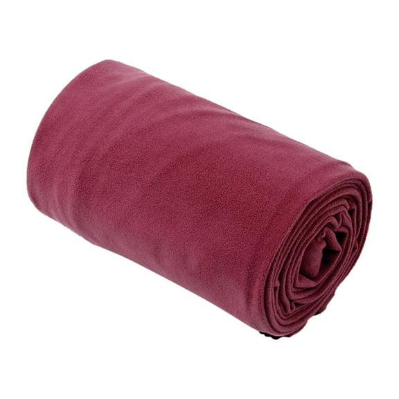 Zhuge Soft Fleece Sleeping Bag Liner, Thermal Sleeping Sack Sheet, Warm Emergency Blanket for Camping, Hiking, Hotel Stays & Picnics, Wine Red