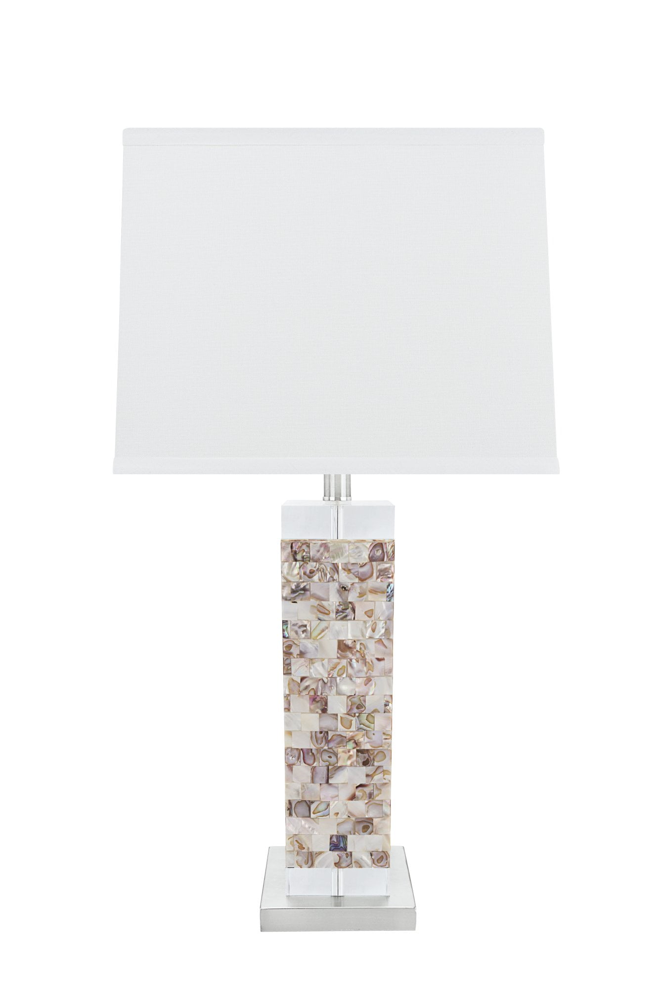 Aspen Creative 4016811, 29" High Transitional Metal & Shell Table Lamp